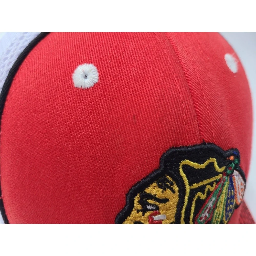 Youth Chicago Blackhawks Mesh Trucker Snapback Hat Cap Boys NHL Hockey Red White